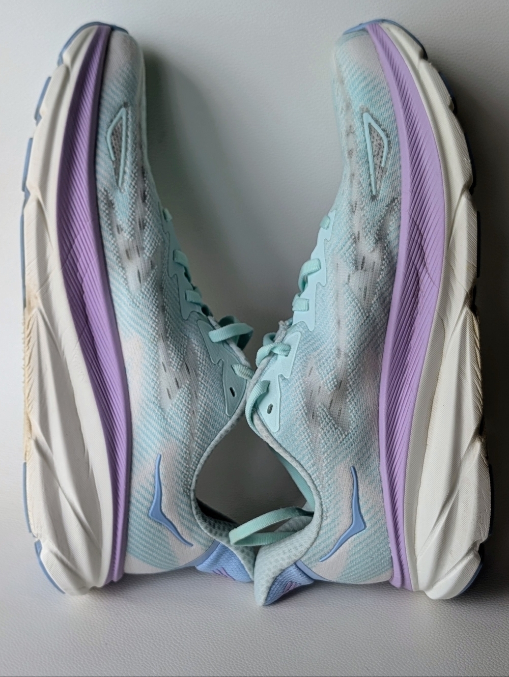 Hoka Clifton 9 Womens Running Shoes (B Standard) (Sunlit Ocean/Lilac Sz 11 B - Picture 6 of 9